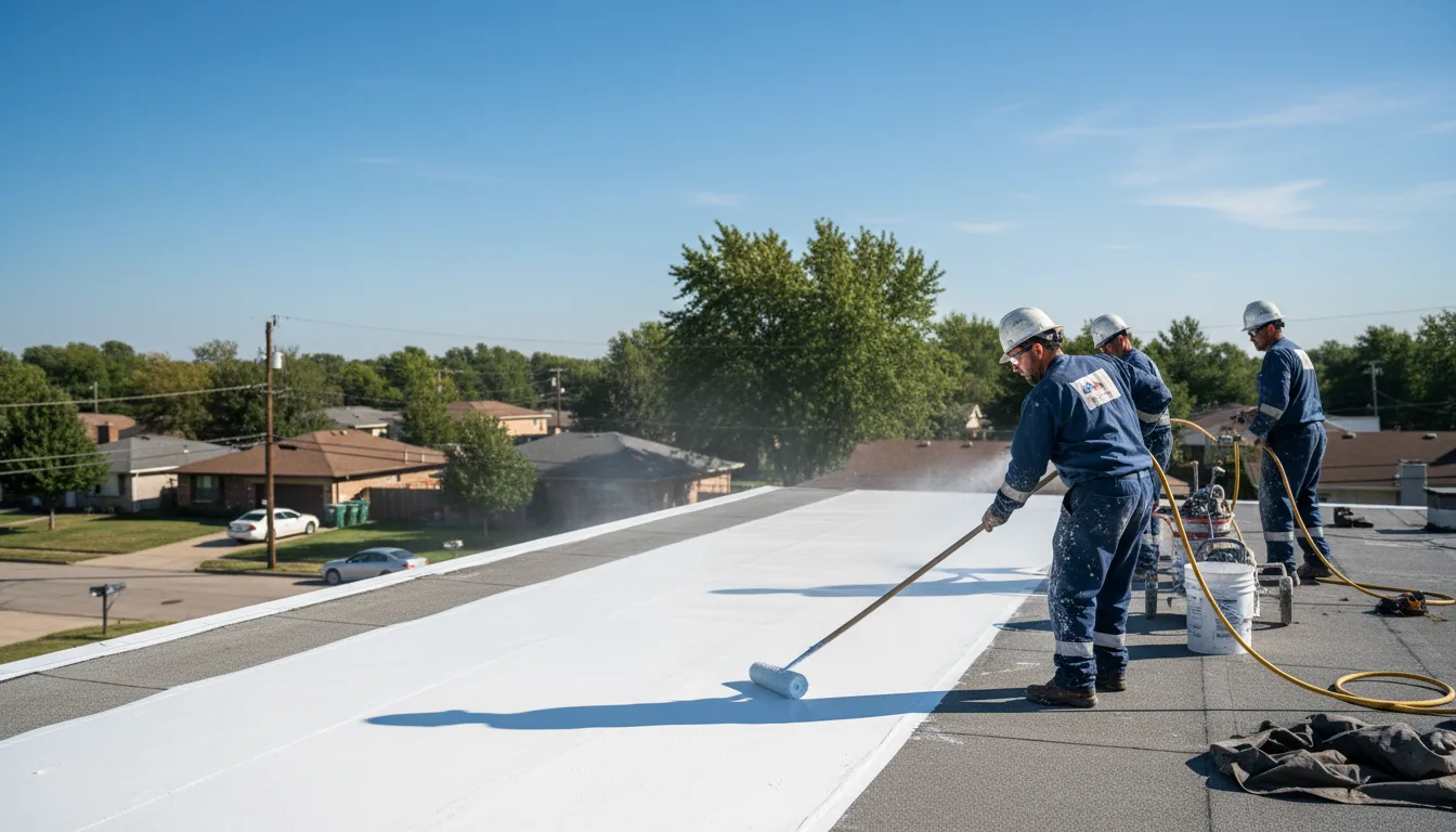 Commercial roof coating in Roebling, NJ near me